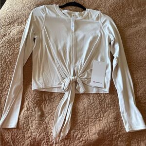 lululemon athletica White Tie-Front Women Top